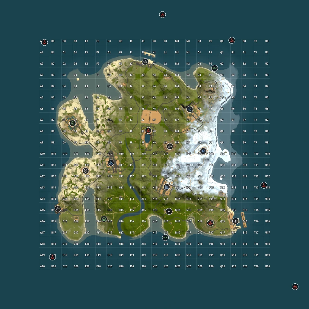 Grid and landmarks